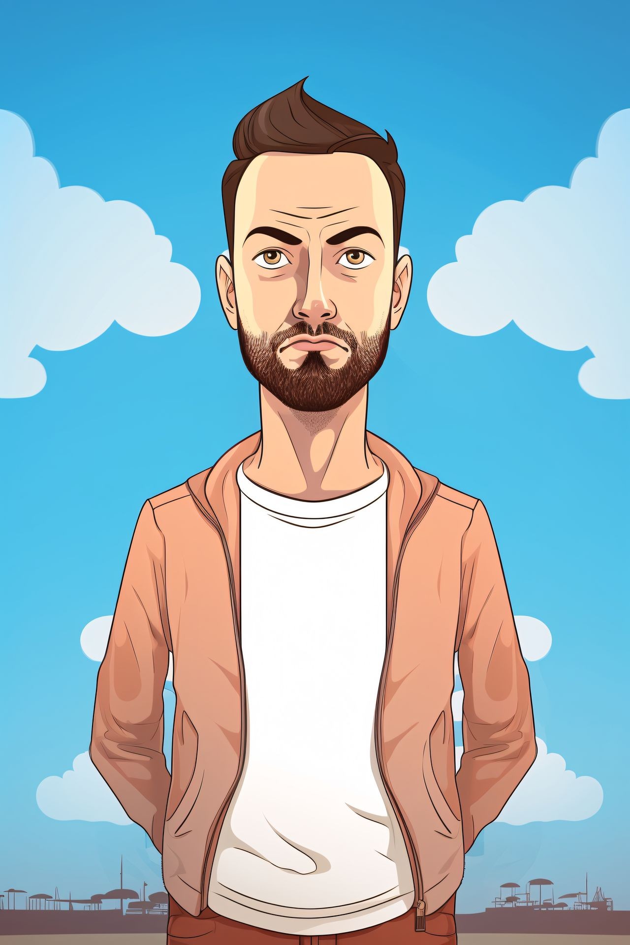 Aurélien H en version cartoon 